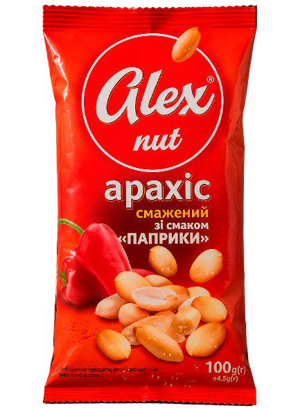 ALEX NUT арахіс смажений зі смаком паприки 100г