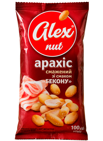 ALEX NUT арахіс смажений зі смаком бекону 100г
