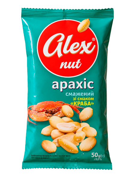 ALEX NUT арахіс смажений зі смаком краба 50г