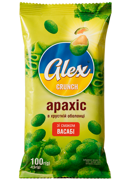 ALEX CRUNCH арахіс в хрусткій оболонці зі смаком васабі 100г