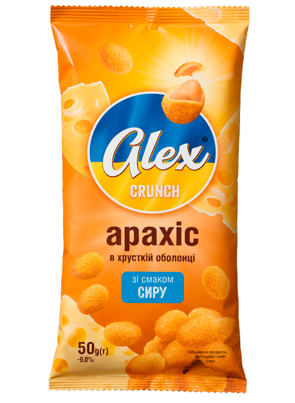 ALEX CRUNCH арахіс в хрусткій оболонці зі смаком сиру 50г
