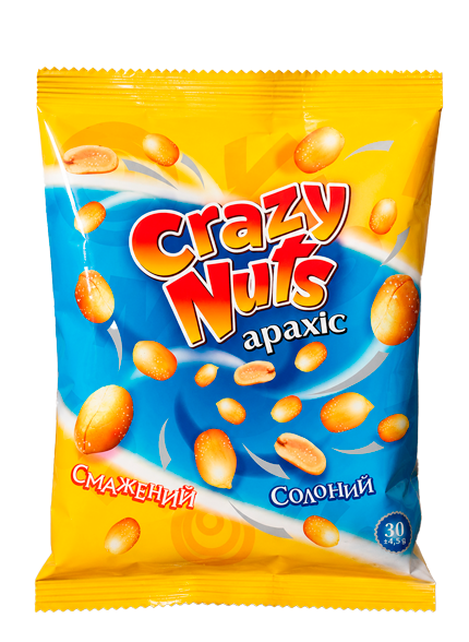 CRAZY NUTS арахіс смажений солоний 30г