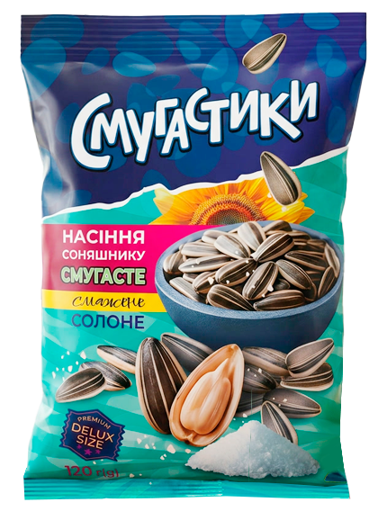 СМУГАСТИКИ солоні насіння соняшнику смажене з сіллю 120г
