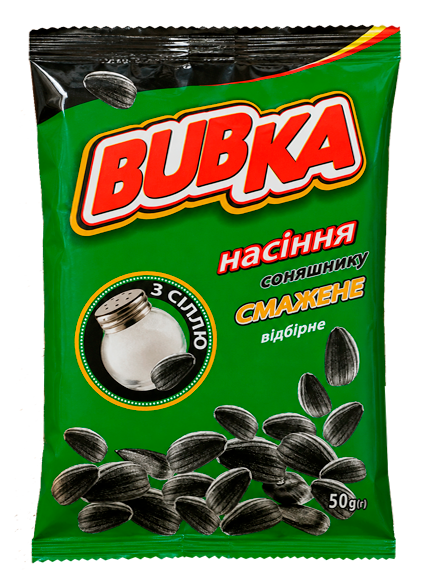 BUBKA CLASSIC солона насіння соняшнику смажене з сіллю 50г