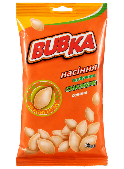BUBKA насіння гарбузове смажене солоне 80г