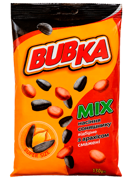BUBKA MIX насіння соняшнику з арахісом смажені 130г