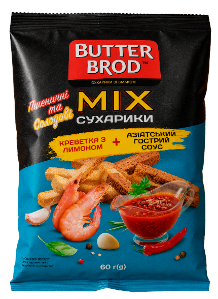 BB MIX креветки з лимоном та азіатським гострим соусом 60г