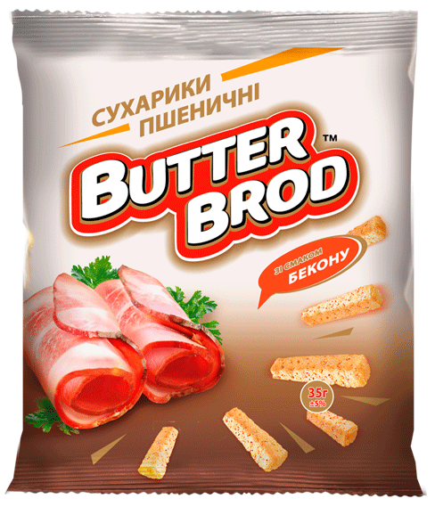 BUTTERBROD пшеничні зі смаком Бекону 35г