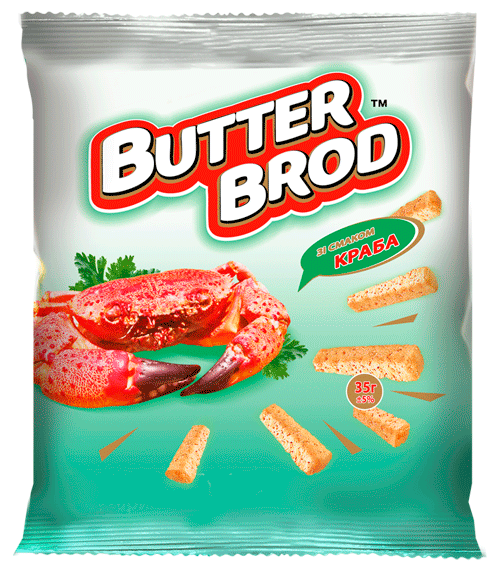BUTTERBROD пшеничні зі смаком Краба 35г