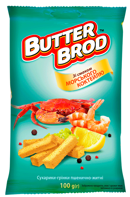BUTTERBROD зі смаком Морський коктейль 100г
